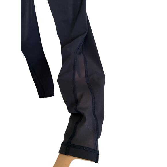 Lululemon Power Thru High Rise Tight 25" Inseam Solid Blue Pockets Size 4 - Picture 3 of 4